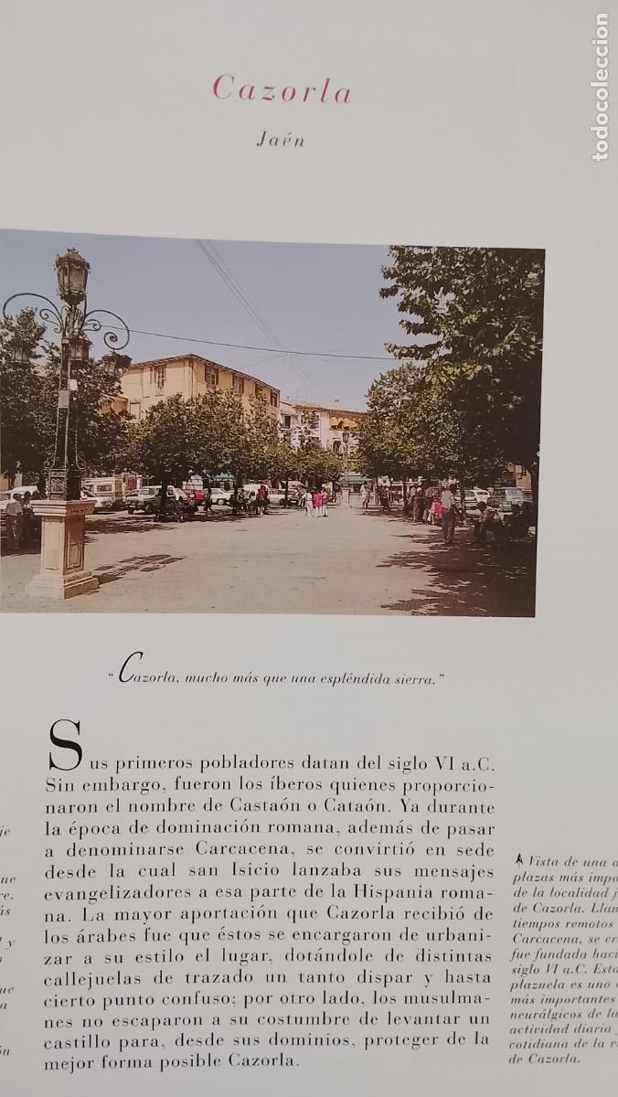 Outros artigos de papel: INFORMACION GRAFICA 2 HOJAS - HISTORIA Y FOTOS A COLOR DE - JAEN - CAZORLA