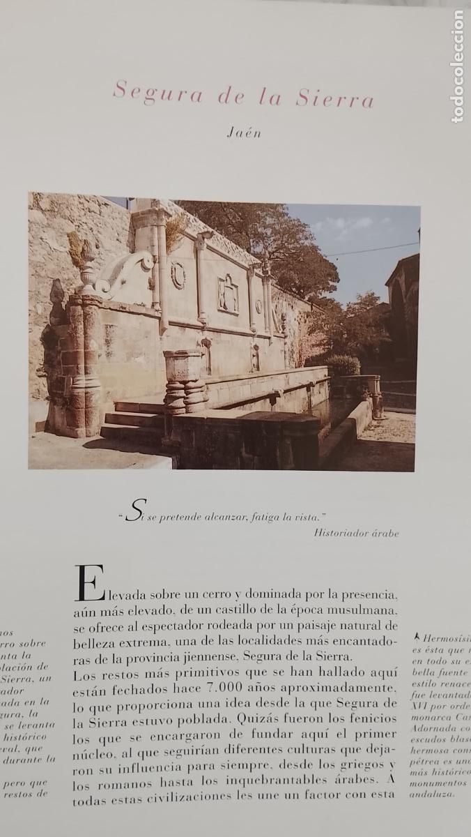Outros artigos de papel: INFORMACION GRAFICA 2 HOJAS - HISTORIA Y FOTOS A COLOR DE - JAEN - SEGURA DE LA SIERRA