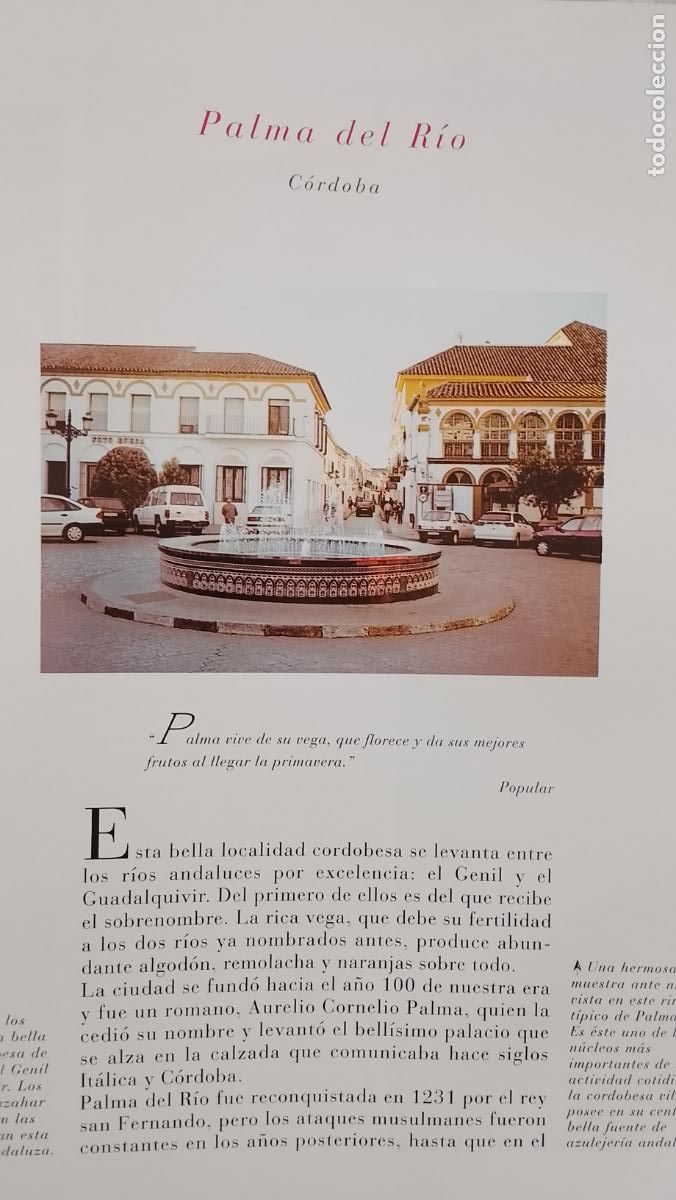 Outros artigos de papel: INFORMACION GRAFICA 2 HOJAS - HISTORIA Y FOTOS A COLOR DE - CORDOBA - PALMA DEL RIO