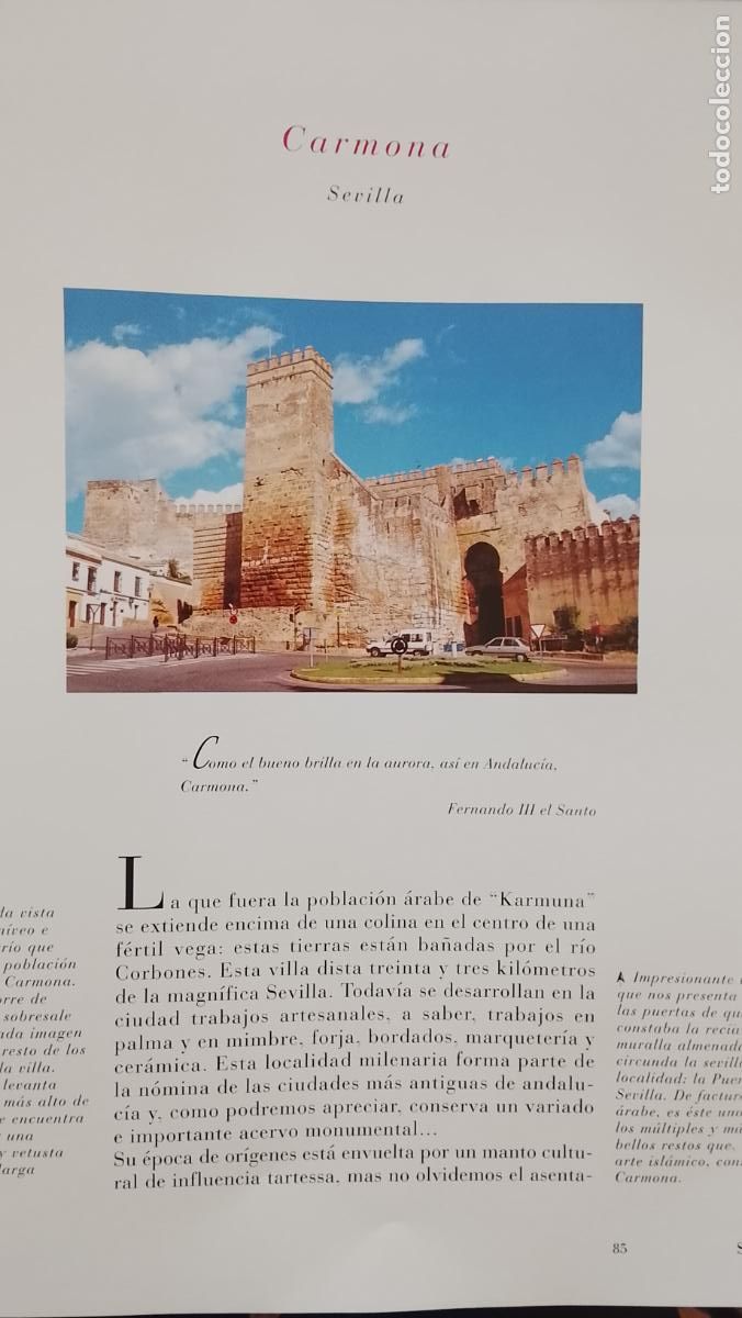 Outros artigos de papel: INFORMACION GRAFICA 3 HOJAS - HISTORIA Y FOTOS A COLOR DE - SEVILLA - CARMONA