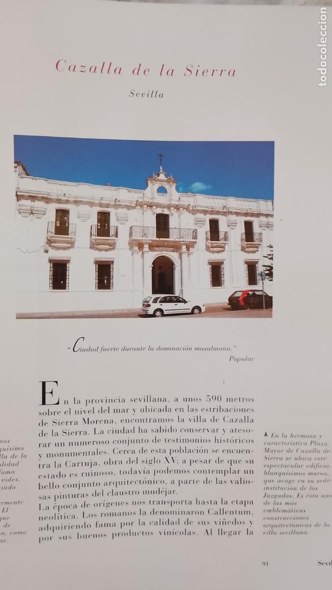 Otros Art&iacute;culos de Coleccionismo en Papel: INFORMACION GRAFICA 2 HOJAS - HISTORIA Y FOTOS A COLOR DE - SEVILLA - CAZALLA DE LA SIERRA