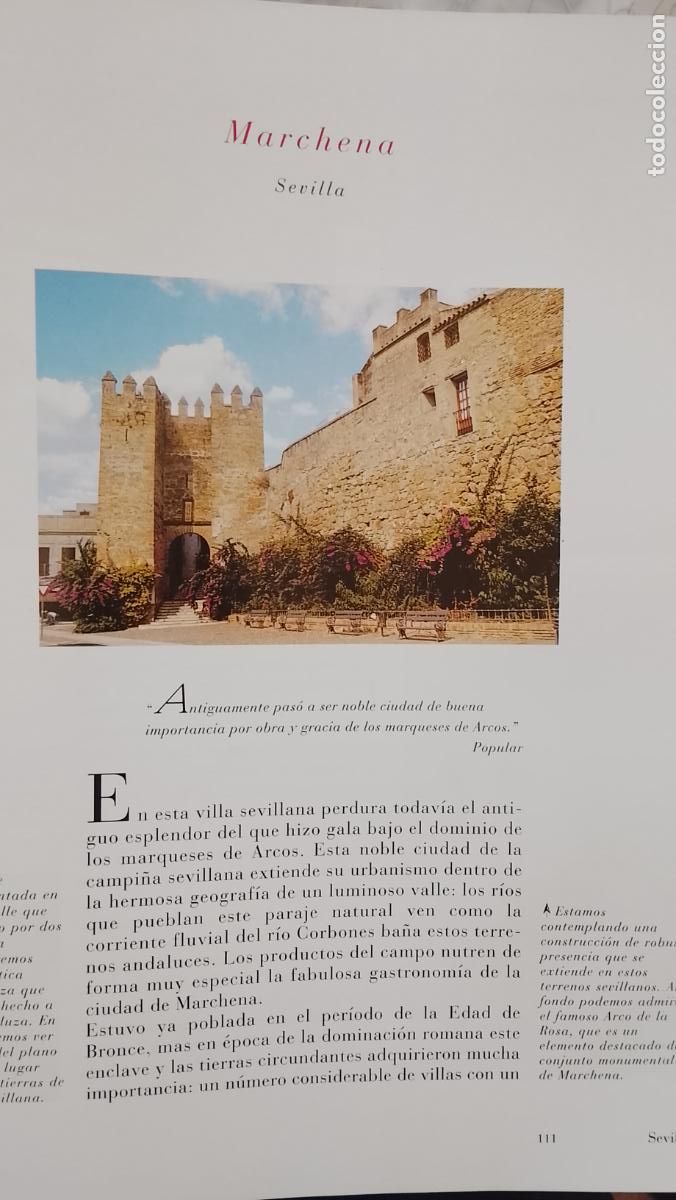 Otros Art&iacute;culos de Coleccionismo en Papel: INFORMACION GRAFICA 2 HOJAS - HISTORIA Y FOTOS A COLOR DE - SEVILLA - MARCHENA