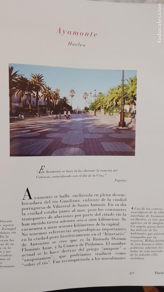 Otros Art&iacute;culos de Coleccionismo en Papel: INFORMACION GRAFICA 2 HOJAS - HISTORIA Y FOTOS A COLOR DE - HUELVA - AYAMONTE