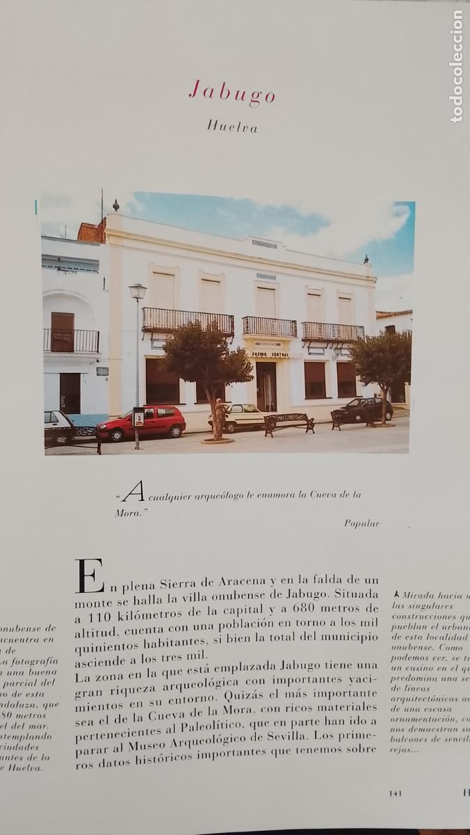Otros Art&iacute;culos de Coleccionismo en Papel: INFORMACION GRAFICA 2 HOJAS - HISTORIA Y FOTOS A COLOR DE - HUELVA - JABUGO