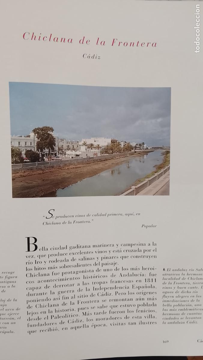 Otros Art&iacute;culos de Coleccionismo en Papel: INFORMACION GRAFICA 2 HOJAS - HISTORIA Y FOTOS A COLOR DE - CADIZ - CHICLANA DE LA FRONTERA