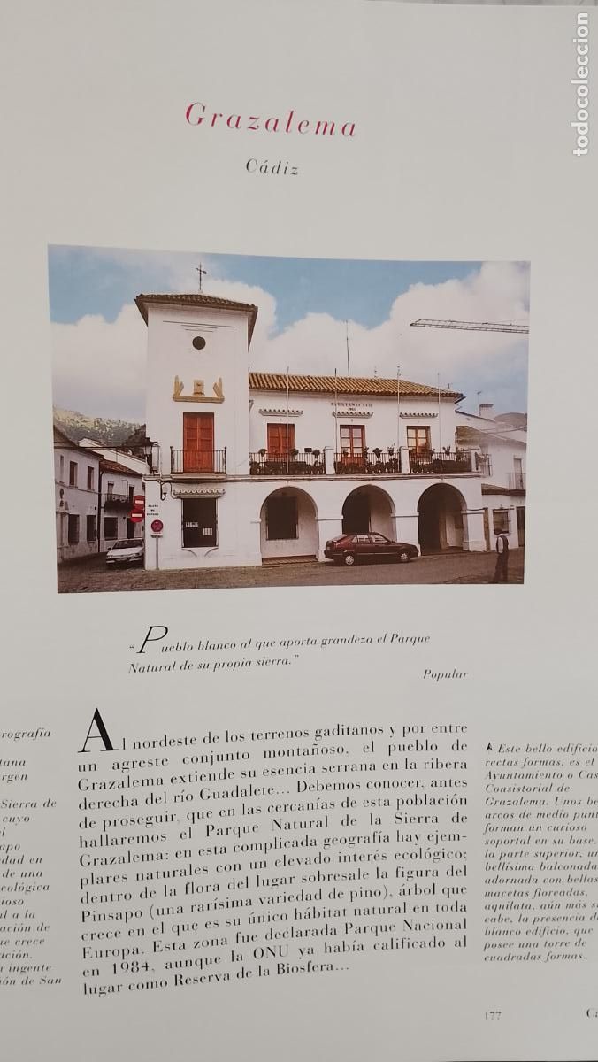 Otros Art&iacute;culos de Coleccionismo en Papel: INFORMACION GRAFICA 2 HOJAS - HISTORIA Y FOTOS A COLOR DE - CADIZ - GRAZALEMA
