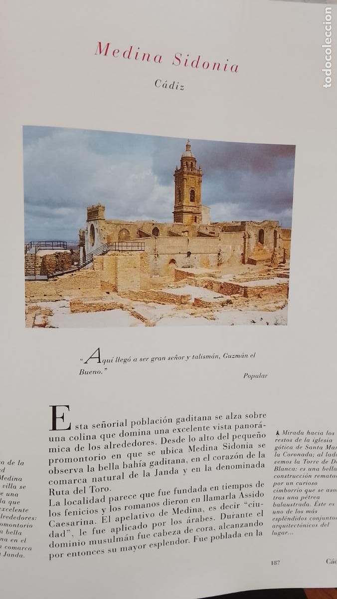 Otros Art&iacute;culos de Coleccionismo en Papel: INFORMACION GRAFICA 2 HOJAS - HISTORIA Y FOTOS A COLOR DE - CADIZ - MEDINA SIDONIA