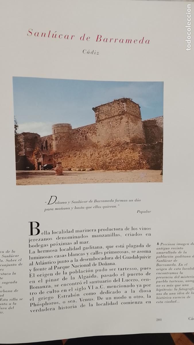 Otros Art&iacute;culos de Coleccionismo en Papel: INFORMACION GRAFICA 2 HOJAS - HISTORIA Y FOTOS A COLOR DE - CADIZ - SANLUCAR DE BARRAMEDA