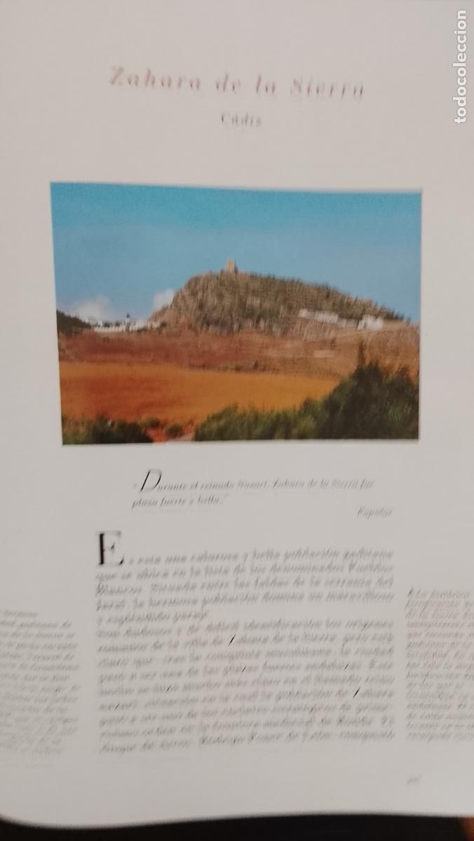Otros Art&iacute;culos de Coleccionismo en Papel: INFORMACION GRAFICA 2 HOJAS - HISTORIA Y FOTOS A COLOR DE - CADIZ - ZAHARA DE LA SIERRA