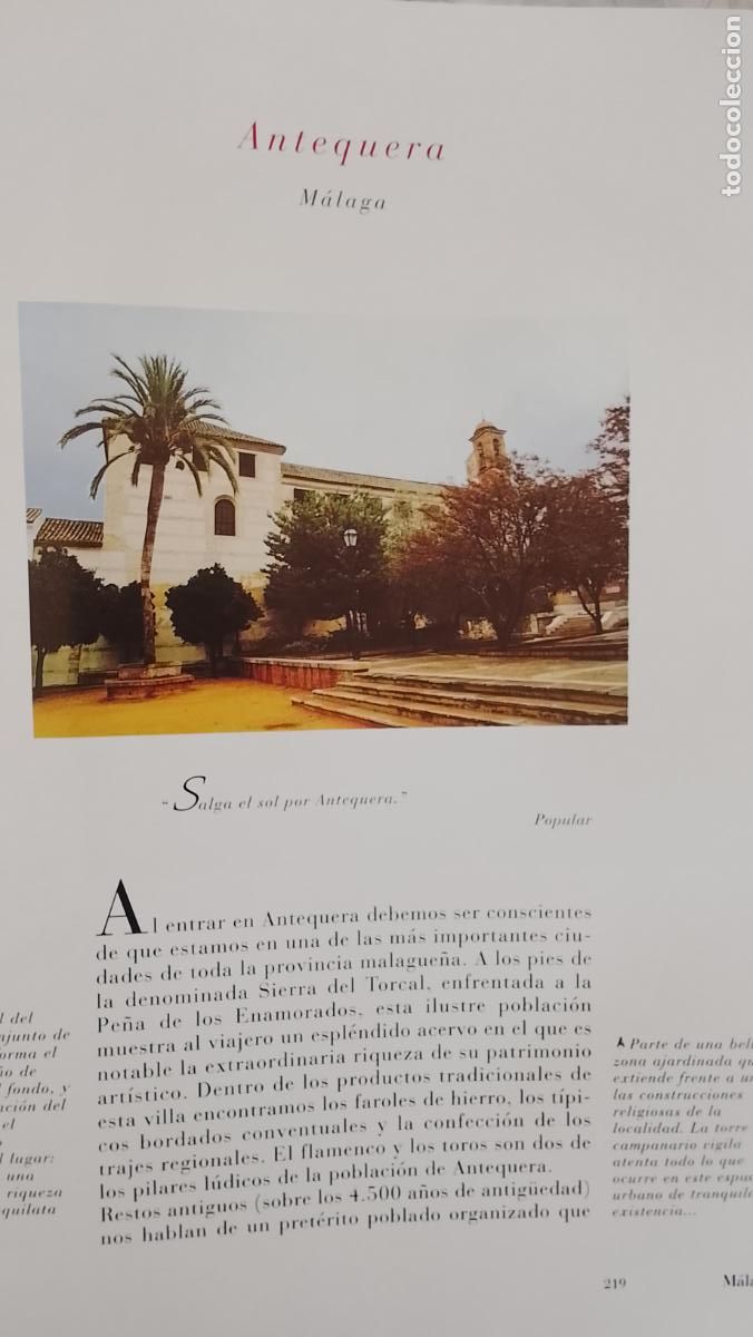 Otros Art&iacute;culos de Coleccionismo en Papel: INFORMACION GRAFICA 2 HOJAS - HISTORIA Y FOTOS A COLOR DE - MALAGA - ANTEQUERA