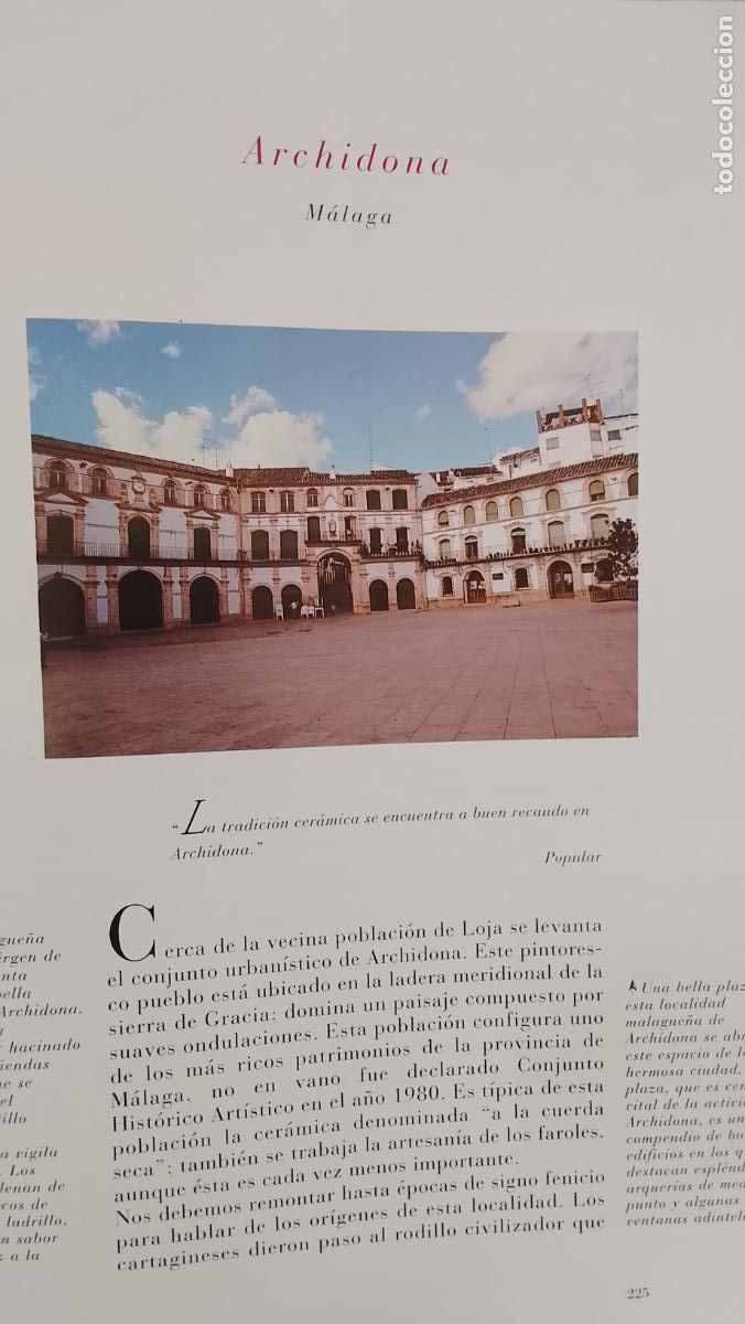 Otros Art&iacute;culos de Coleccionismo en Papel: INFORMACION GRAFICA 2 HOJAS - HISTORIA Y FOTOS A COLOR DE - MALAGA - ARCHIDONA
