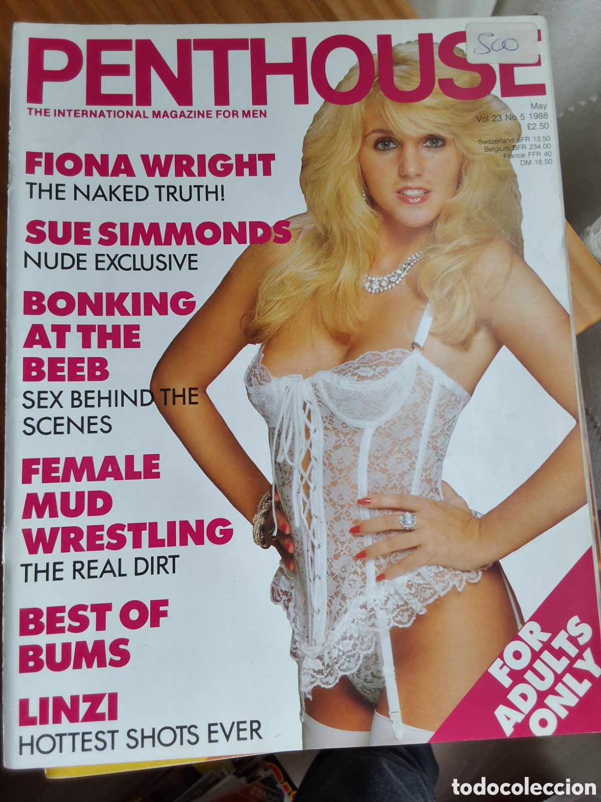 Otros Art&iacute;culos de Coleccionismo en Papel: Penthouse revista erotica inglesa desnudos mujeres 23/5 a&ntilde;o 1988 Fiona Sue