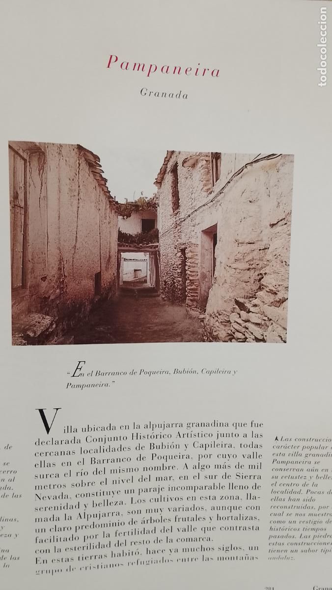 Otros Art&iacute;culos de Coleccionismo en Papel: INFORMACION GRAFICA 2 HOJAS - HISTORIA Y FOTOS A COLOR DE - GRANADA - PAMPANEIRA