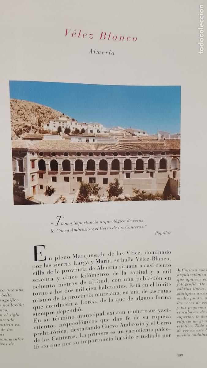 Otros Art&iacute;culos de Coleccionismo en Papel: INFORMACION GRAFICA 2 HOJAS - HISTORIA Y FOTOS A COLOR DE - ALMERIA - VELEZ BLANCO