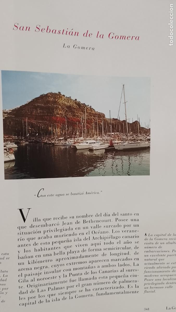 Otros Art&iacute;culos de Coleccionismo en Papel: INFORMACION GRAFICA 2 HOJAS - HISTORIA Y FOTOS A COLOR DE - LA GOMERA . SAN SEBASTIAN DE LA GOMERA