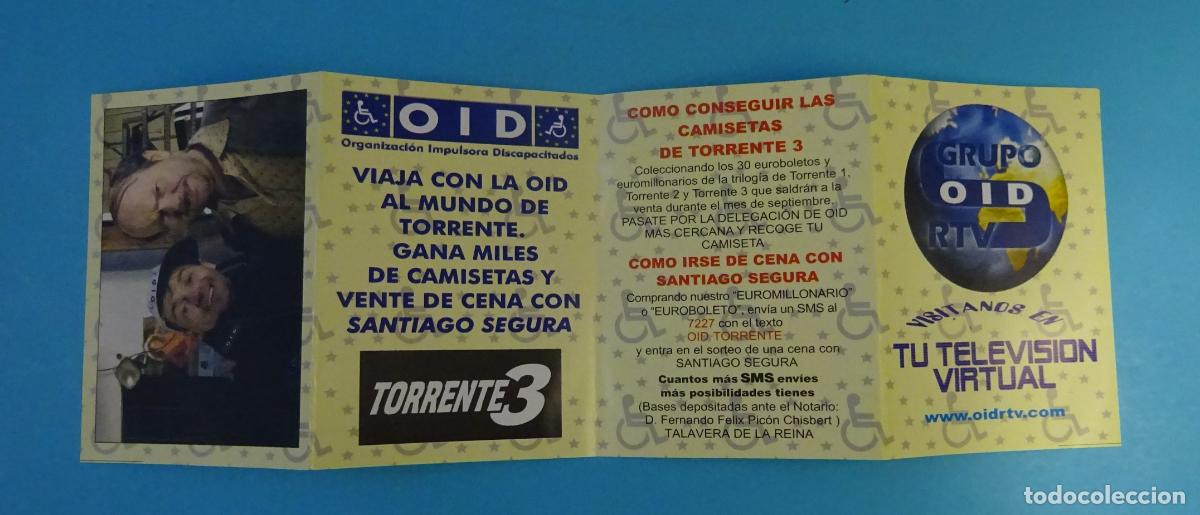 Otros Art&iacute;culos de Coleccionismo en Papel: PUBLICIDAD ORGANIZACI&Oacute;N IMPULSORA DISCAPACITADOS CON SANTIAGO SEGURA TORRENTE 3