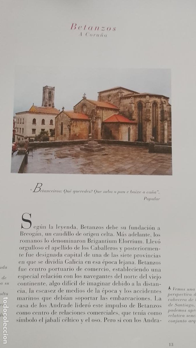 Otros Art&iacute;culos de Coleccionismo en Papel: INFORMACION GRAFICA 3 HOJAS - HISTORIA Y FOTOS A COLOR DE - A CORU&Ntilde;A - BETANZOS