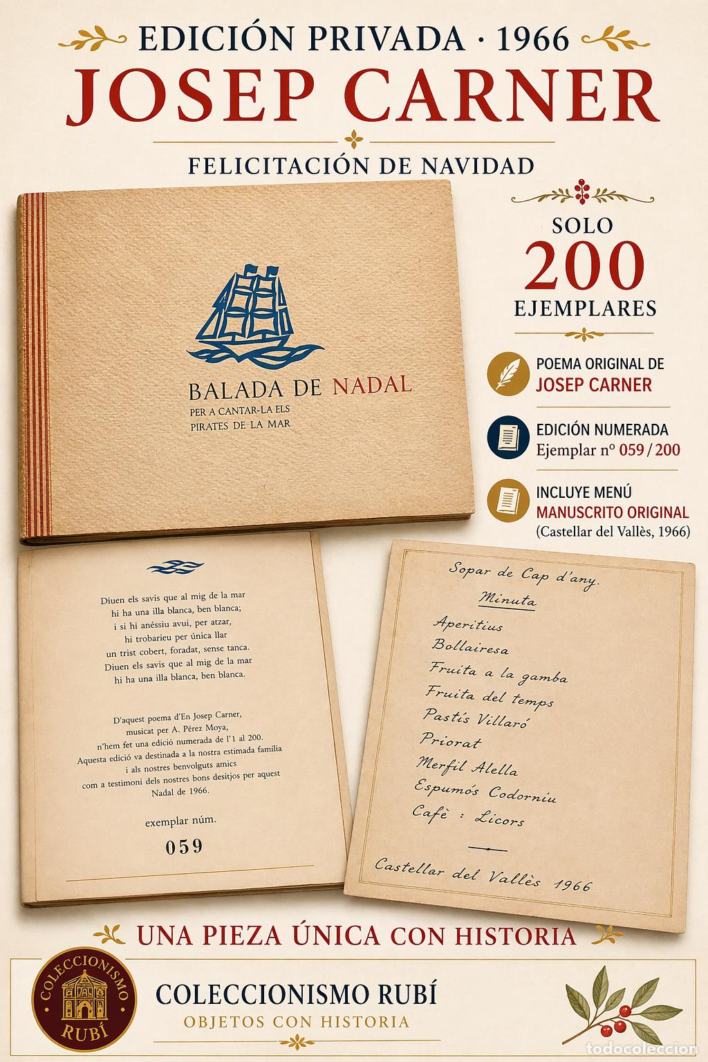 Otros Art&iacute;culos de Coleccionismo en Papel: CURIOSA Y ELEGANTE PIEZA DE CARACTER PRIVADO NUMERADA Y FIRMADA / LEER DESCRIPCI&Oacute;N