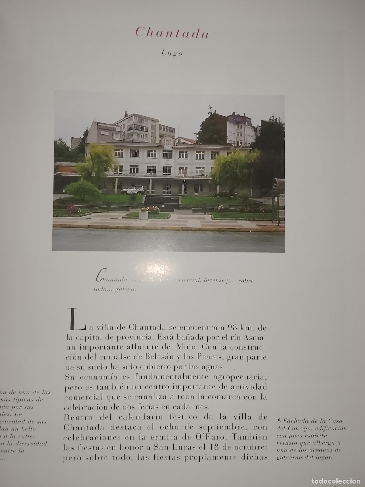 Otros Art&iacute;culos de Coleccionismo en Papel: INFORMACION GRAFICA 2 HOJAS - HISTORIA Y FOTOS A COLOR DE - LUGO - CHANTADA