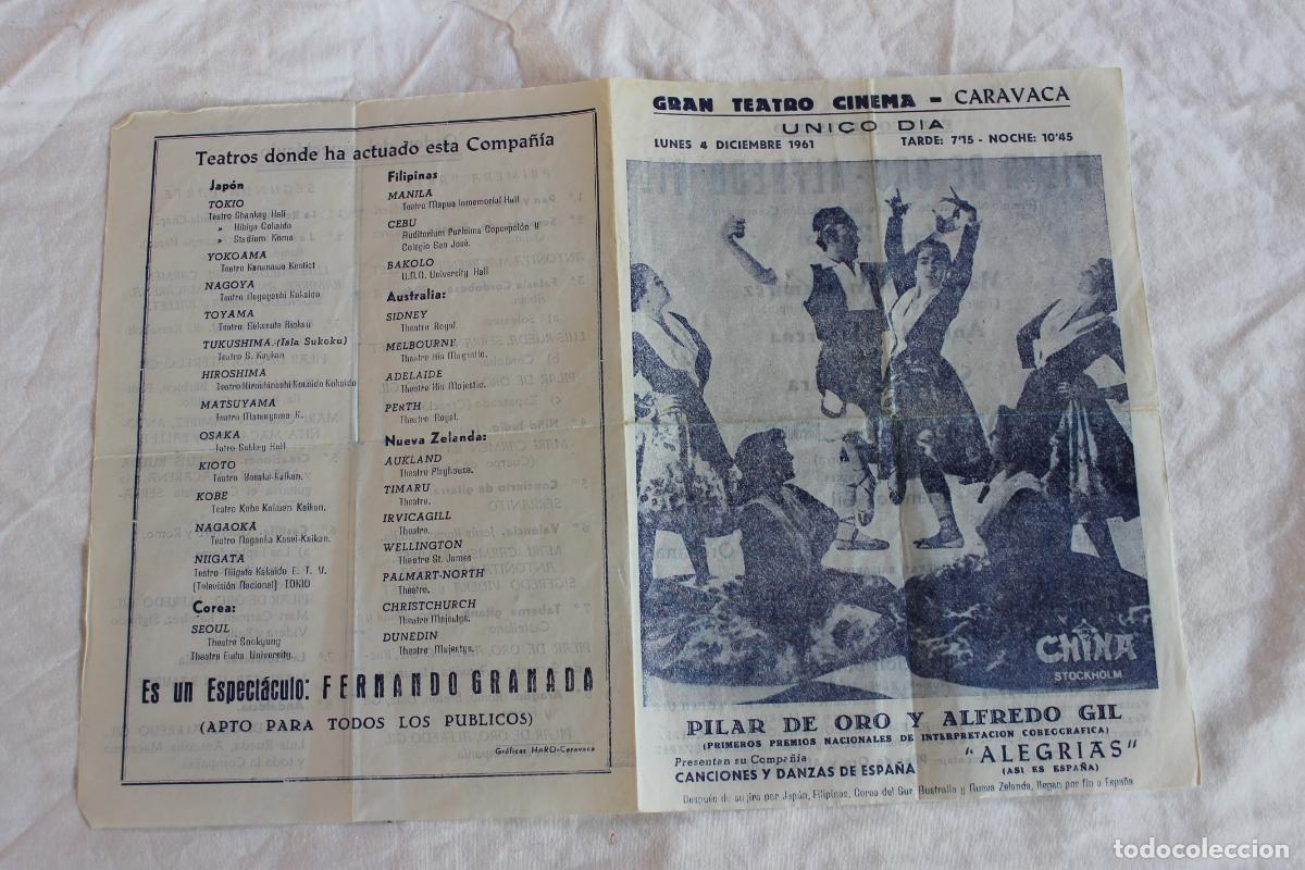 Otros Art&iacute;culos de Coleccionismo en Papel: FOLLETO GRAN TEATRO CINEMA CARAVACA 1961