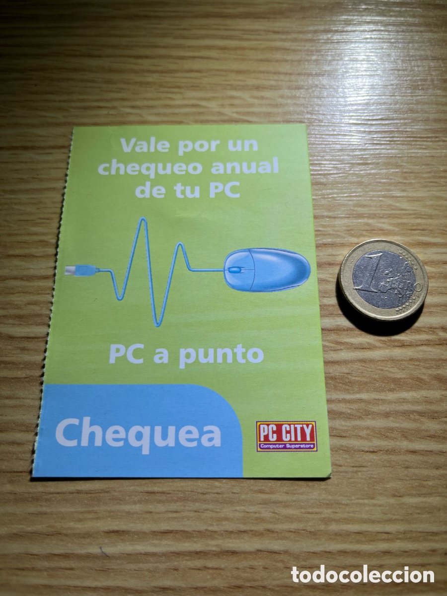 Otros Art&iacute;culos de Coleccionismo en Papel: VALE por un chequeo anual de tu PC. PC CITY. Canjeable. A&ntilde;o 2008