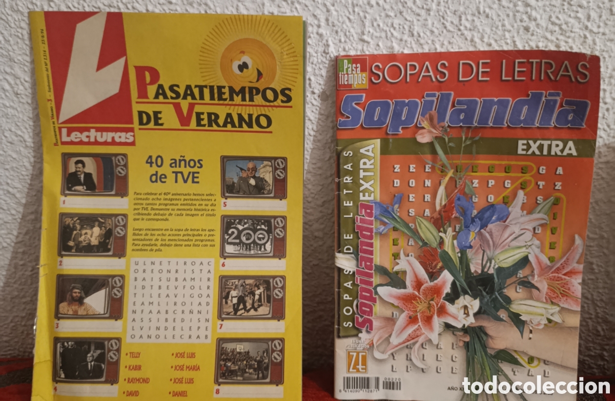Otros Art&iacute;culos de Coleccionismo en Papel: Lote de 2 Revistas de Pasatiempos: Lecturas (Especial 40 a&ntilde;os TVE) y Sopilandia