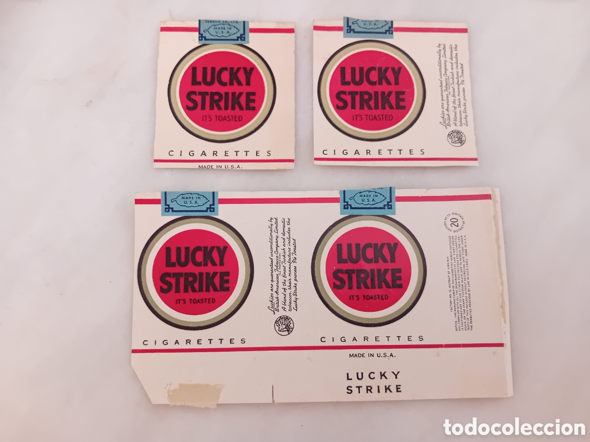 Otros Art&iacute;culos de Coleccionismo en Papel: LOTE LUCKY STRIKE. 20 CIGARETTES. MADE IN USA.