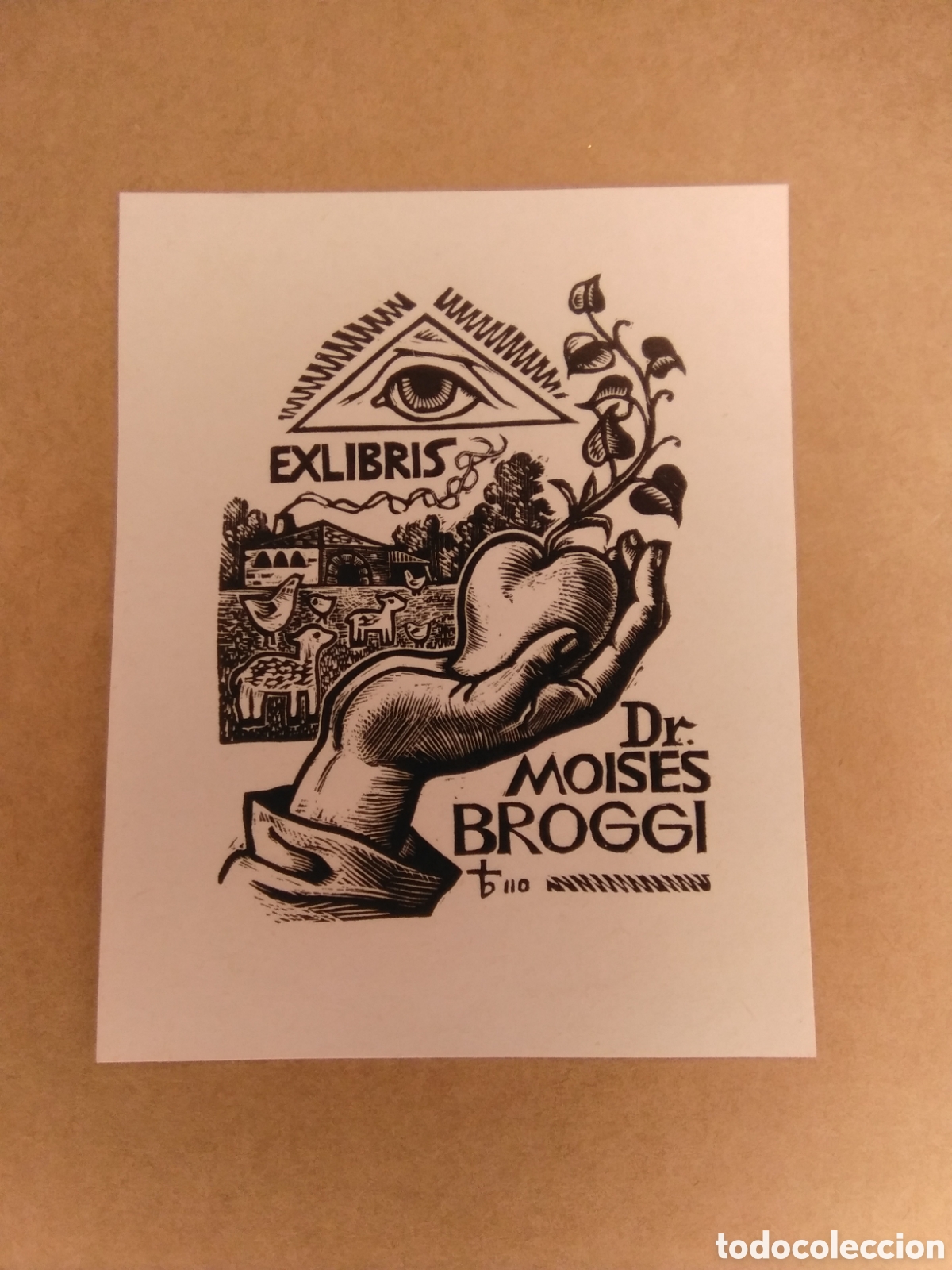 Otros Art&iacute;culos de Coleccionismo en Papel: Exlibris Dr. MOISES BROGGI