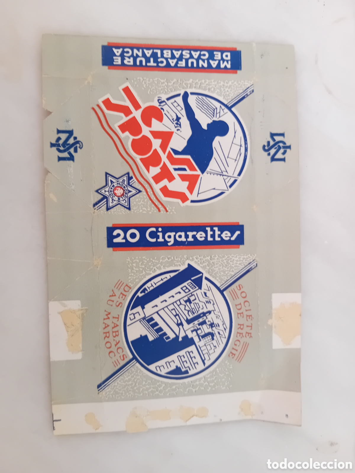 Otros Art&iacute;culos de Coleccionismo en Papel: Envoltorio paquete de cigarrillos. Casa Sports. Marruecos. Tabaco.