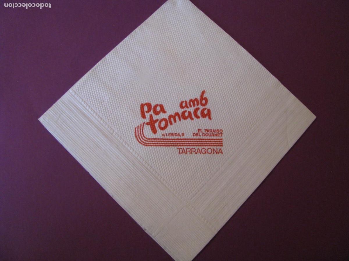Otros Art&iacute;culos de Coleccionismo en Papel: ANTIGUA SERVILLETA PA AMB TOMACA. EL PARAISO DEL GOURMET. TARRAGONA