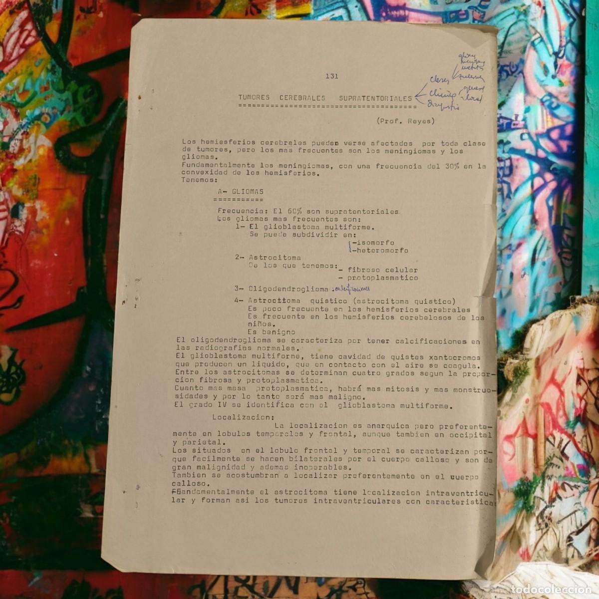 Otros Art&iacute;culos de Coleccionismo en Papel: Apuntes Originales De Patolog&iacute;a M&eacute;dica II (Curso 1968-69) &ndash; Fasc&iacute;culo In&eacute;dito Del Equipo Marzo 8