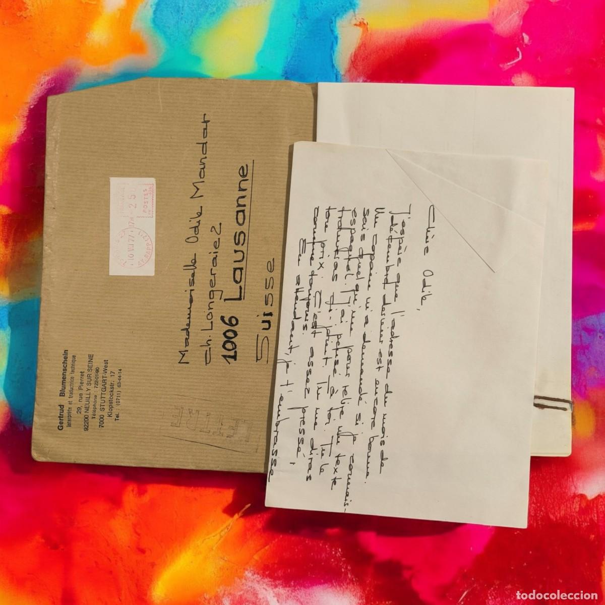 Otros Art&iacute;culos de Coleccionismo en Papel: Carta Manuscrita Y Documentos T&eacute;cnicos A&ntilde;os 70 &ndash; Correspondencia Internacional Vintage Suiza-Espa&ntilde;a