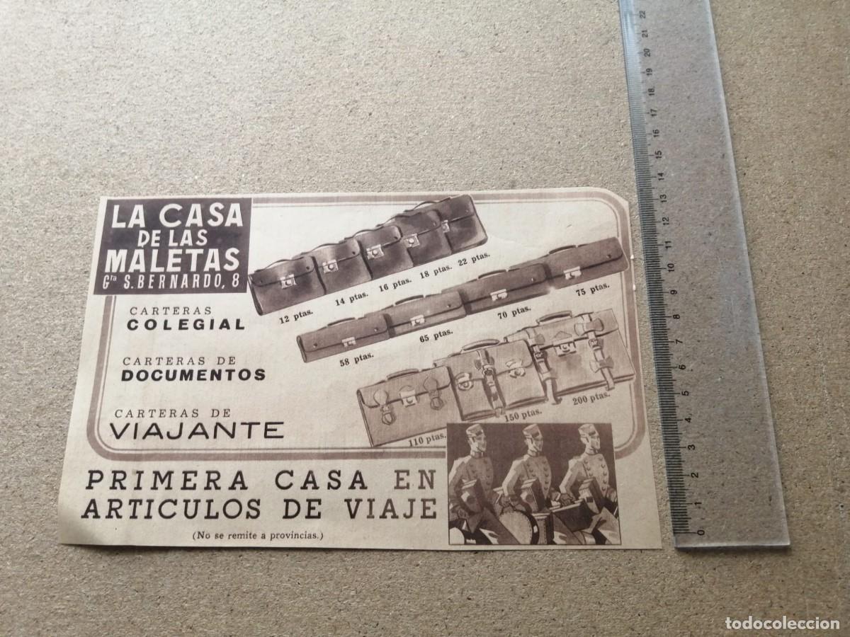 Otros Art&iacute;culos de Coleccionismo en Papel: ANUNCIO. LA CASA DE LAS MALETAS