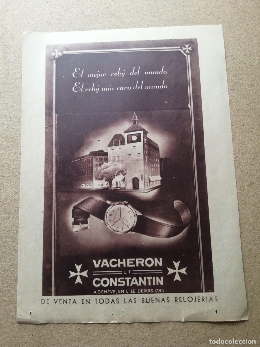 Otros Art&iacute;culos de Coleccionismo en Papel: ANUNCIO. RELOJES VACHERON ET CONSTANTIN