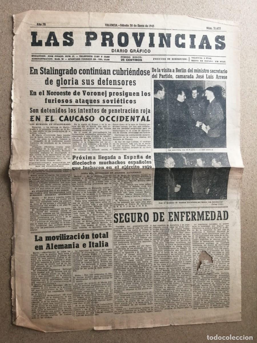 Otros Art&iacute;culos de Coleccionismo en Papel: ARTICULO PRENSA 1943. VISITA A BERLIN DEL CAMARADA JOSE LUIS ARRESE - DEFENSA DE STALINGRADO