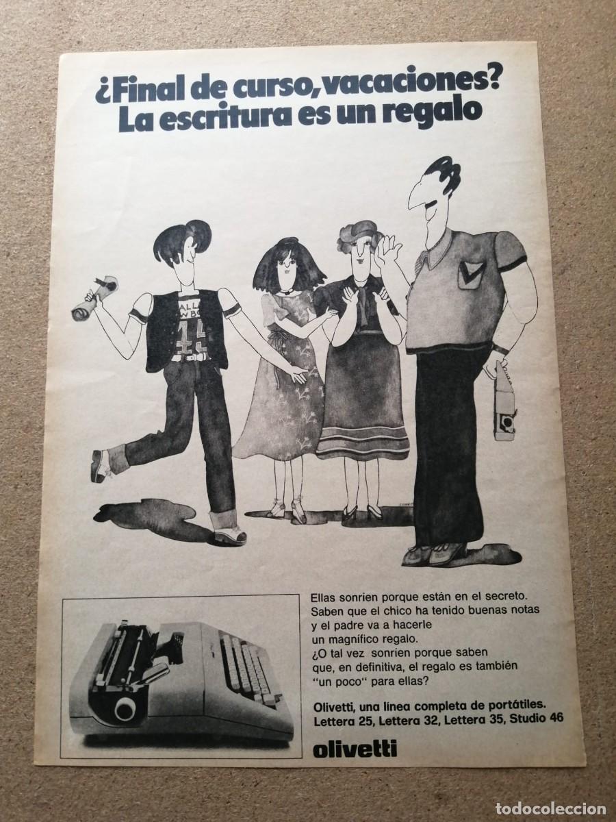 Otros Art&iacute;culos de Coleccionismo en Papel: ANUNCIO. MAQUINAS DE ESCRIBIR OLIVETTI