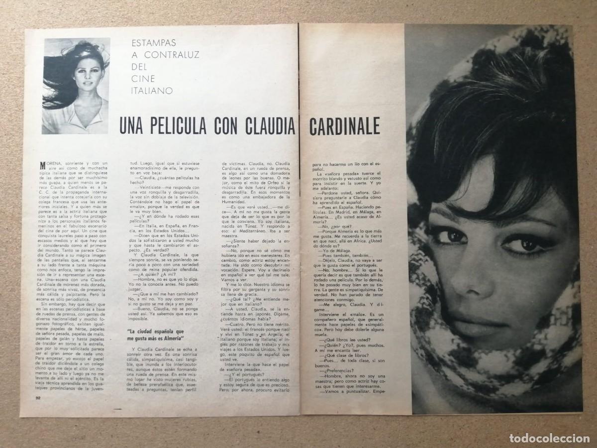 Otros Art&iacute;culos de Coleccionismo en Papel: REPORTAJE. UNA PELICULA CON CLAUDIA CARDINALE