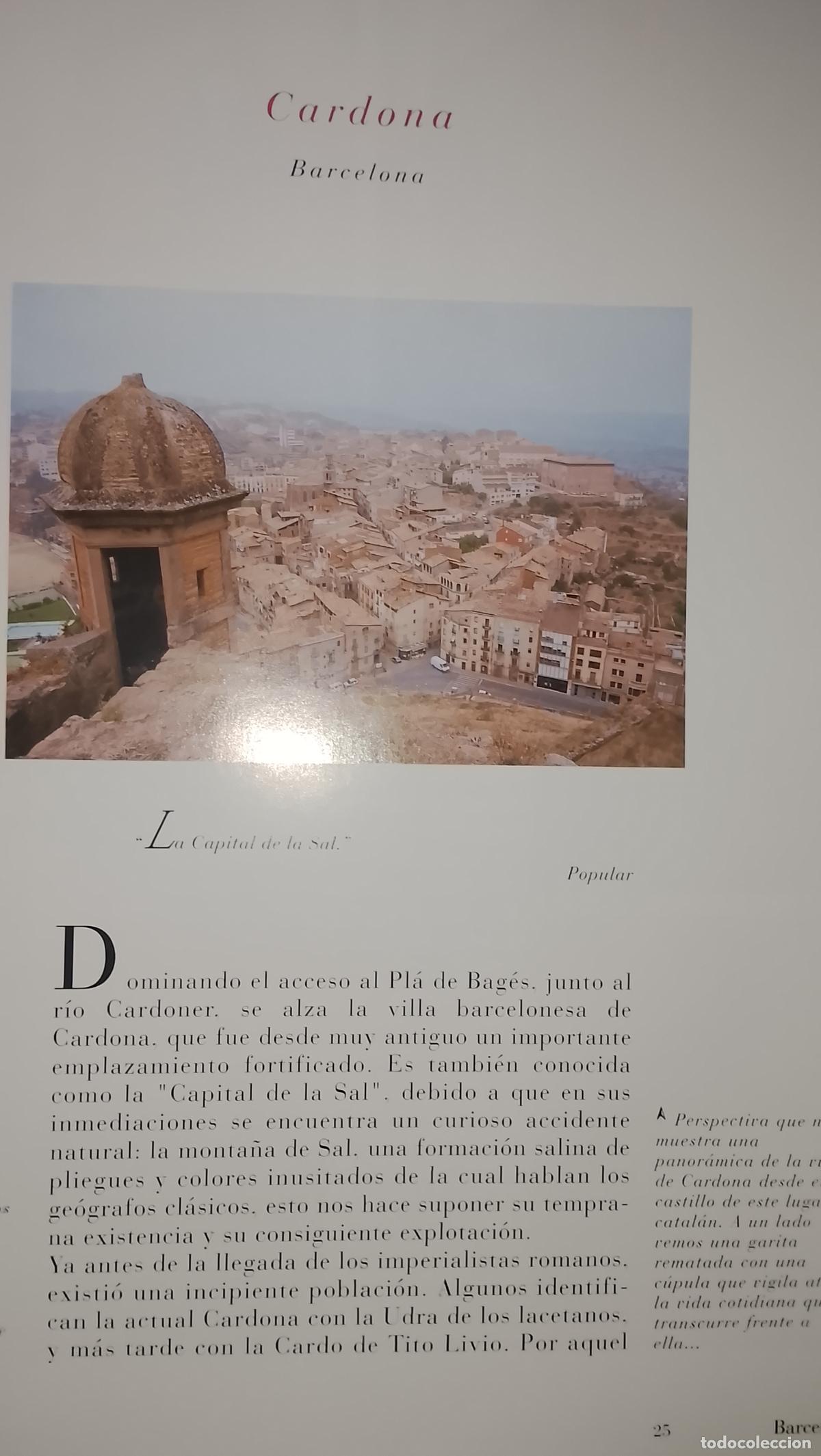 Otros Art&iacute;culos de Coleccionismo en Papel: INFORMACION GRAFICA 2 HOJAS - HISTORIA Y FOTOS A COLOR DE - BARCELONA - CARDONA