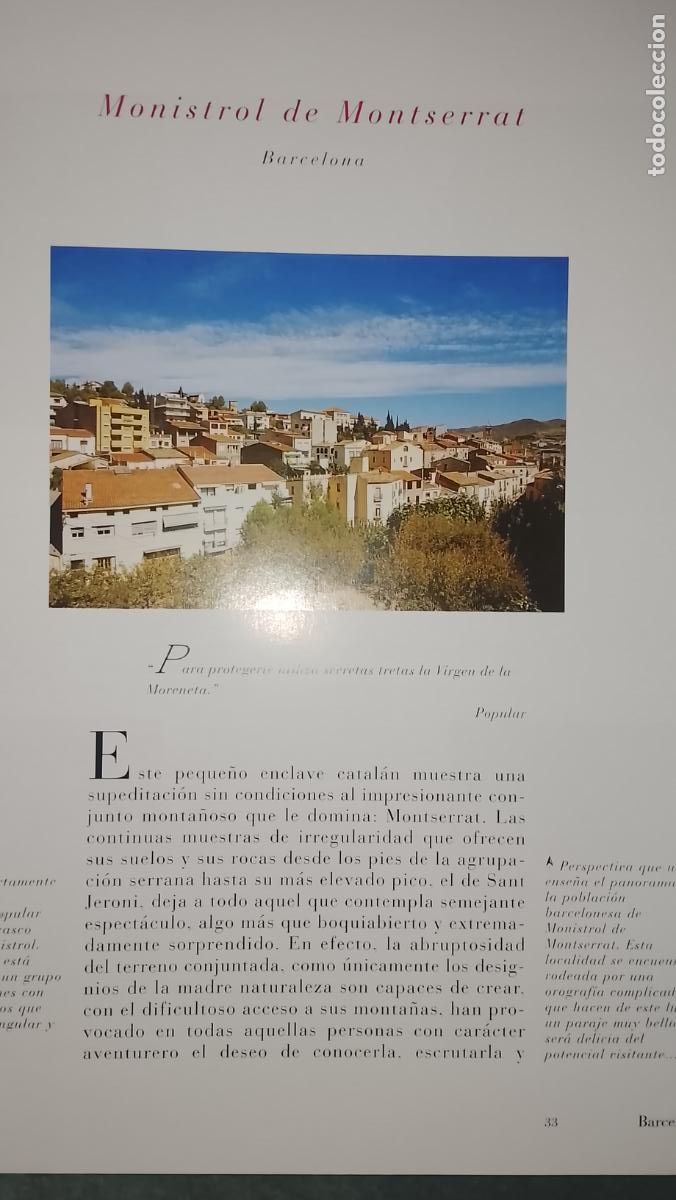 Otros Art&iacute;culos de Coleccionismo en Papel: INFORMACION GRAFICA 2 HOJAS - HISTORIA Y FOTOS A COLOR DE - BARCELONA - MONISTROL DE MONTSERRAT