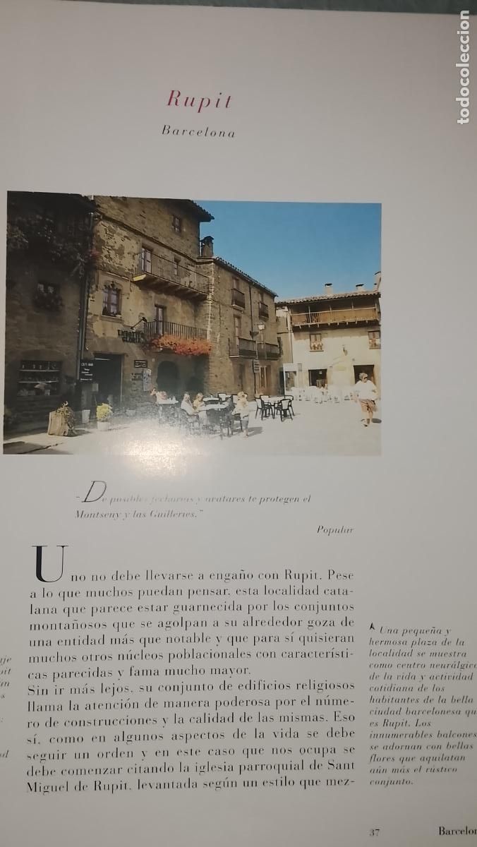Otros Art&iacute;culos de Coleccionismo en Papel: INFORMACION GRAFICA 2 HOJAS - HISTORIA Y FOTOS A COLOR DE - BARCELONA - RUPIT