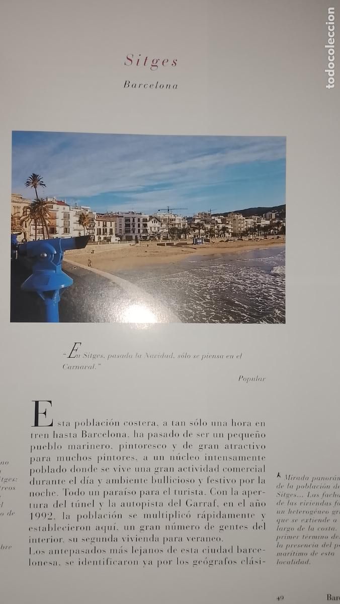 Otros Art&iacute;culos de Coleccionismo en Papel: INFORMACION GRAFICA 2 HOJAS - HISTORIA Y FOTOS A COLOR DE - BARCELONA - SITGES