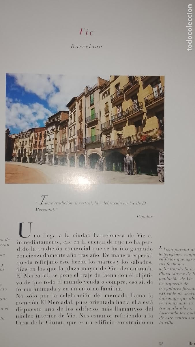 Otros Art&iacute;culos de Coleccionismo en Papel: INFORMACION GRAFICA 3 HOJAS - HISTORIA Y FOTOS A COLOR DE - BARCELONA - VIC