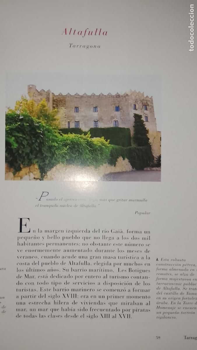 Otros Art&iacute;culos de Coleccionismo en Papel: INFORMACION GRAFICA 2 HOJAS - HISTORIA Y FOTOS A COLOR DE - TARRAGONA - ALTAFULLA