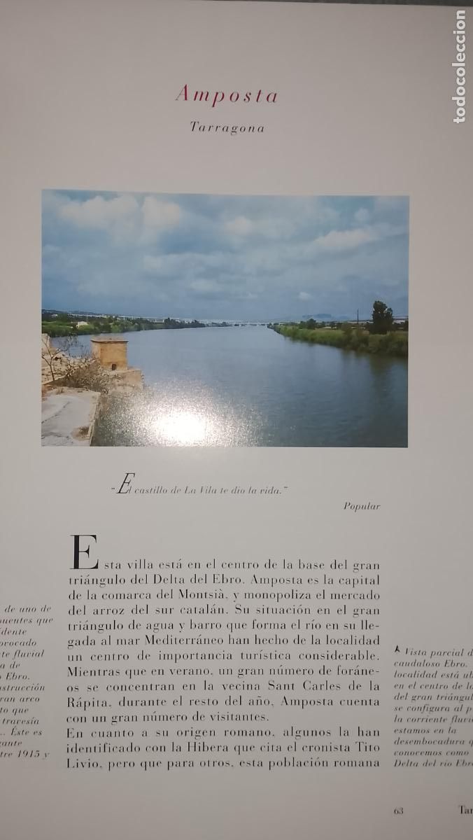 Otros Art&iacute;culos de Coleccionismo en Papel: INFORMACION GRAFICA 2 HOJAS - HISTORIA Y FOTOS A COLOR DE - TARRAGONA - AMPOSTA