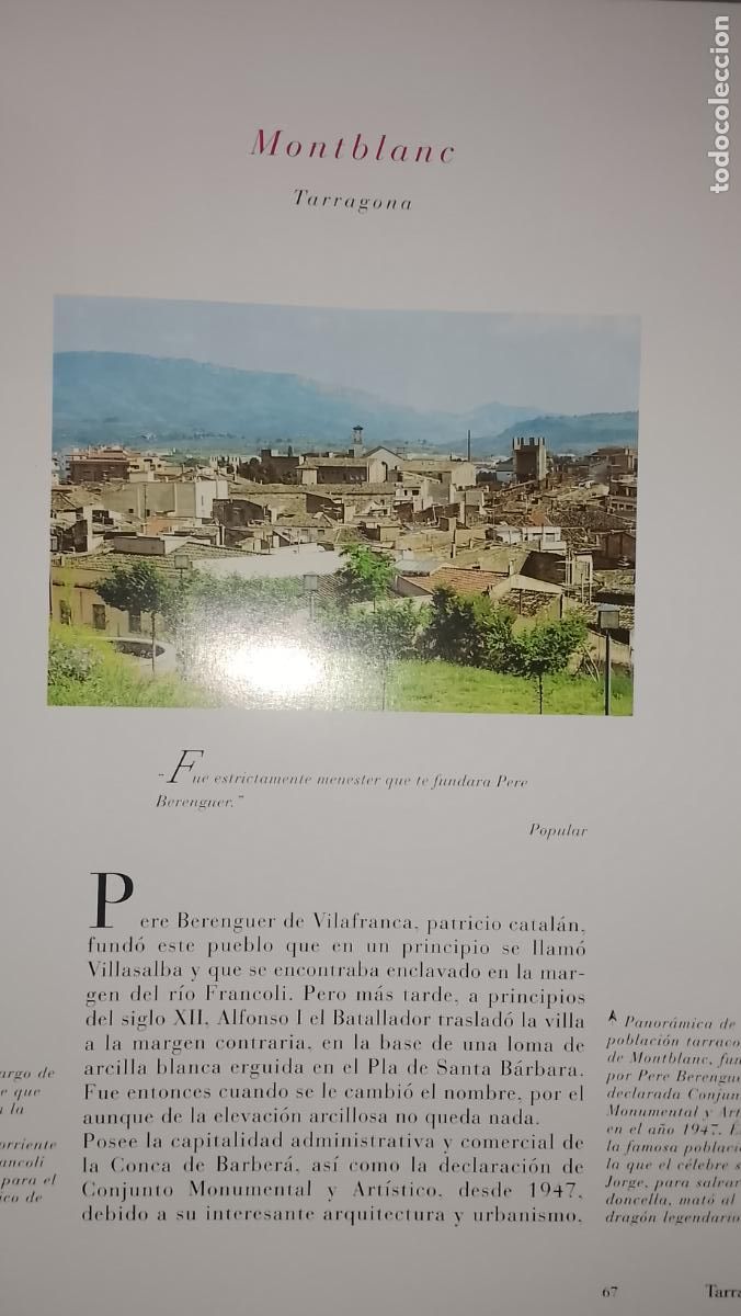 Otros Art&iacute;culos de Coleccionismo en Papel: INFORMACION GRAFICA 3 HOJAS - HISTORIA Y FOTOS A COLOR DE - TARRAGONA -MONTBLANC