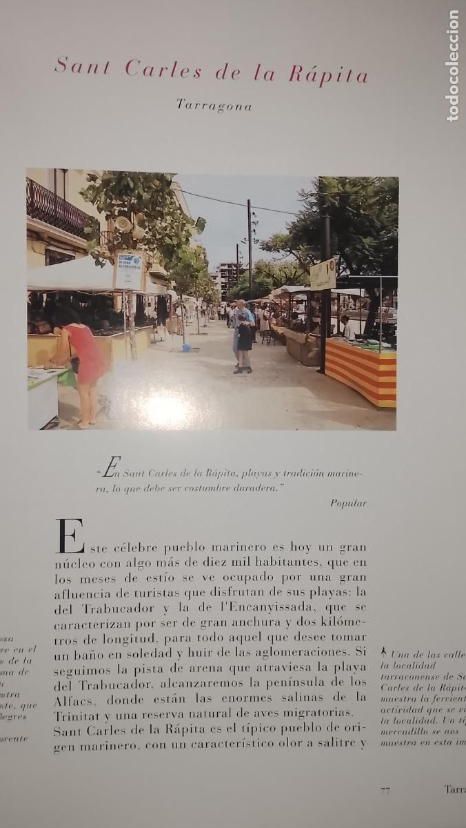 Otros Art&iacute;culos de Coleccionismo en Papel: INFORMACION GRAFICA 2 HOJAS - HISTORIA Y FOTOS A COLOR DE - TARRAGONA - SANT CARLES DE LA RAPITA