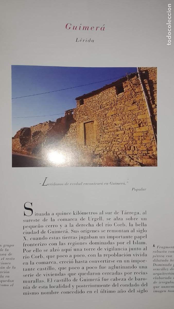 Otros Art&iacute;culos de Coleccionismo en Papel: INFORMACION GRAFICA 2 HOJAS - HISTORIA Y FOTOS A COLOR DE - LERIDA - GUIMERA