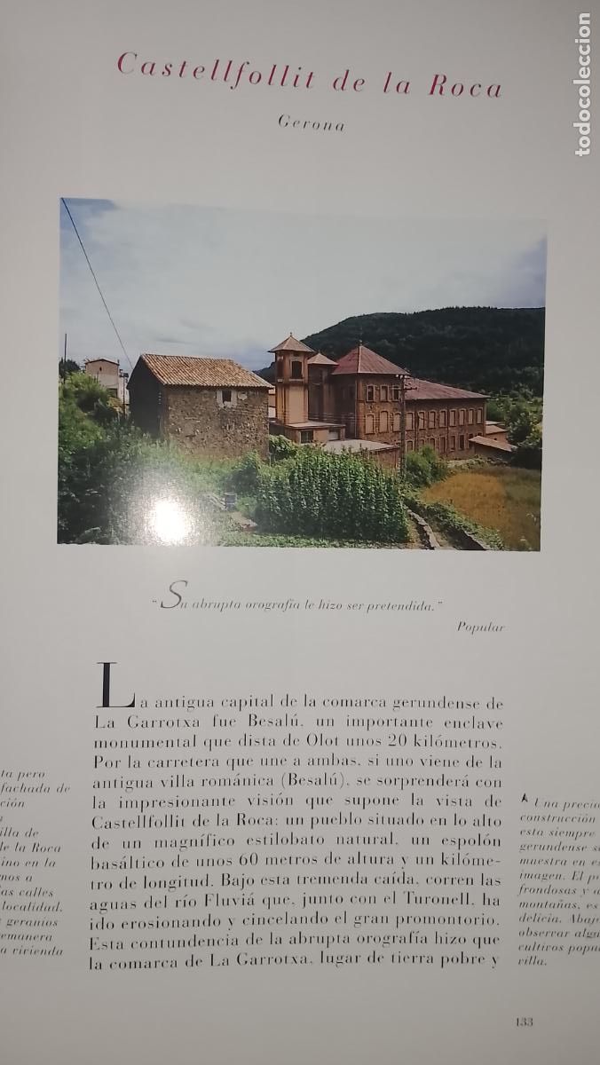 Otros Art&iacute;culos de Coleccionismo en Papel: INFORMACION GRAFICA 2 HOJAS - HISTORIA Y FOTOS A COLOR DE - GERONA - CASTELLFOLLIT DE LA ROCA
