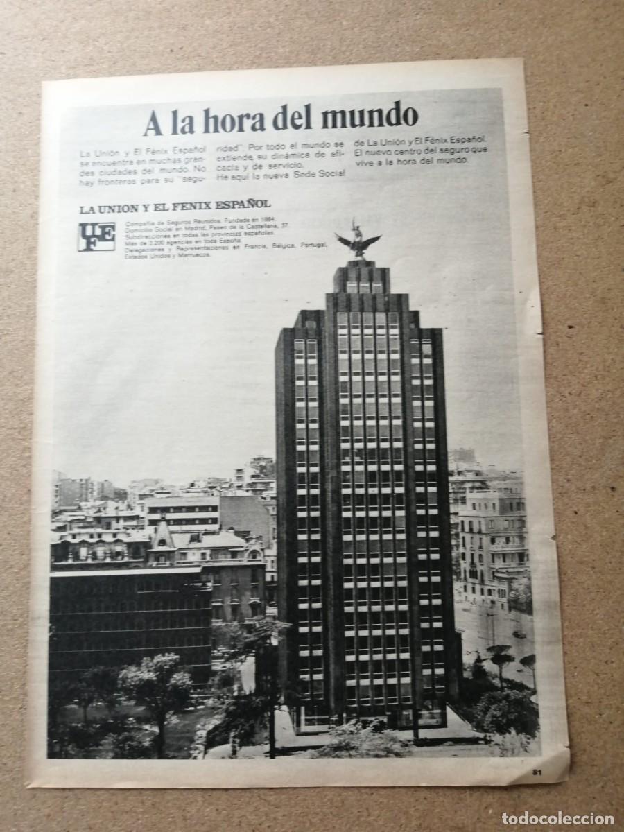 Otros Art&iacute;culos de Coleccionismo en Papel: ANUNCIO. SEGUROS A UNION Y EL FENIX ESPA&Ntilde;OL