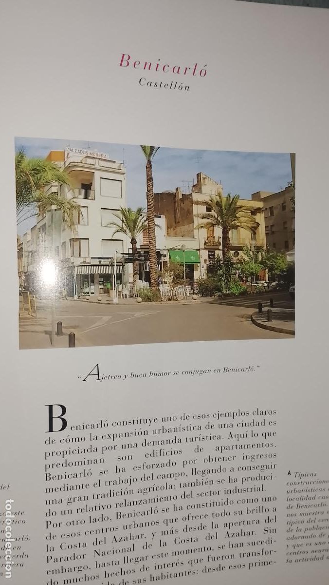 Otros Art&iacute;culos de Coleccionismo en Papel: INFORMACION GRAFICA 2 HOJAS - HISTORIA Y FOTOS A COLOR DE - CASTELLON - BENICARL&Oacute;